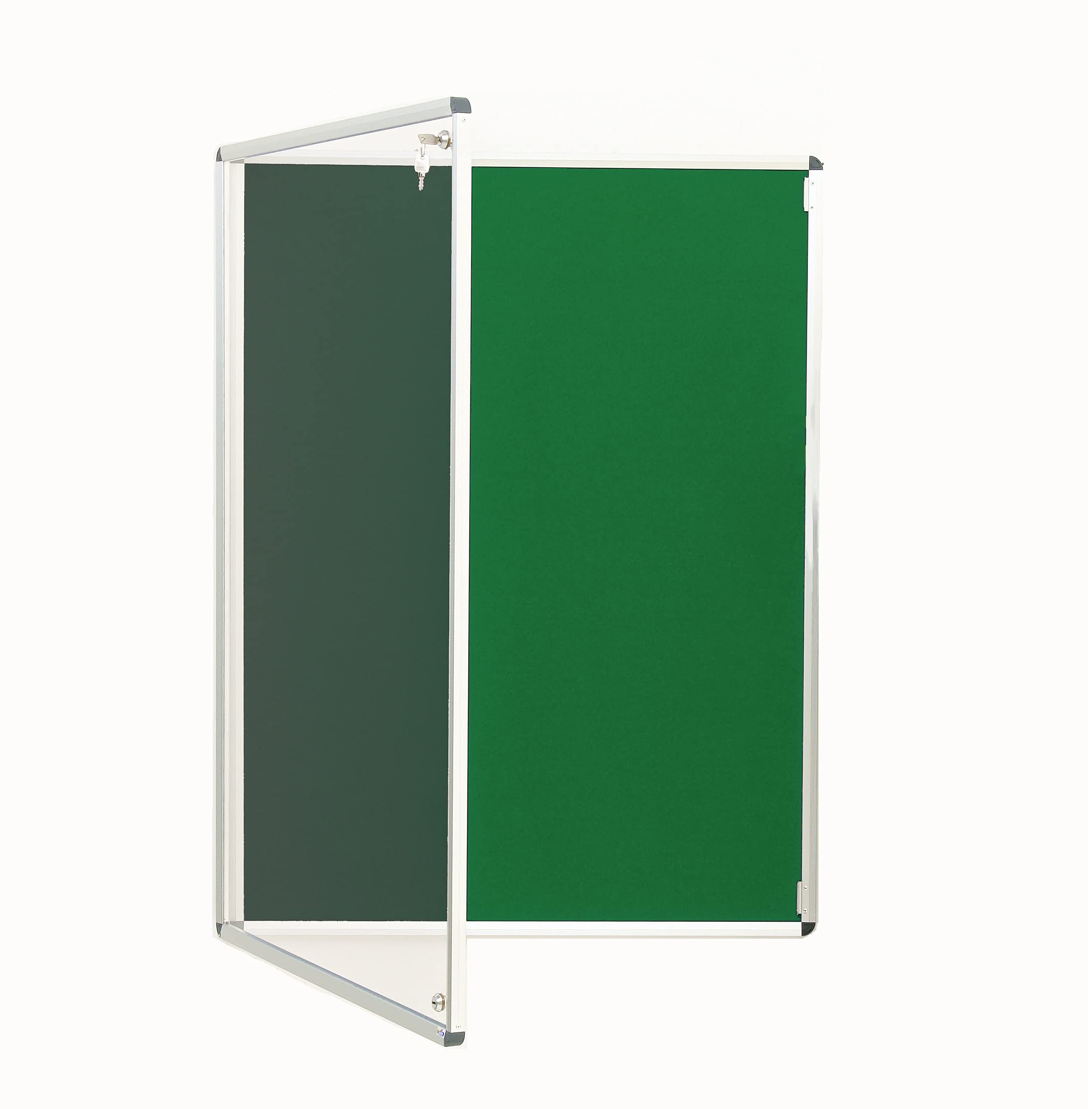 Green Fully Fire Retardant Lockable Notice Board [2 Locks] - Tamperproof Display Board [14 Colours] [6 Sizes]