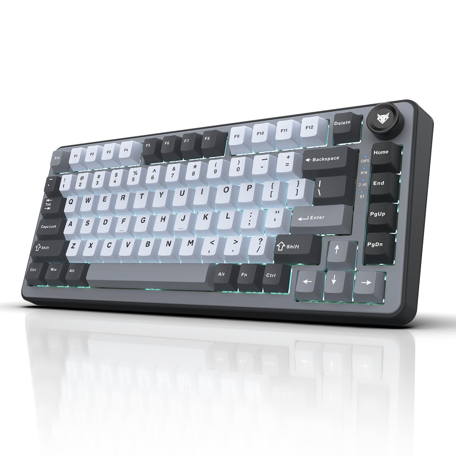 EvoFox Ronin X75 Tri-Mode Mechanical Gaming Keyboard | 12 Layer Gasket, 5 Layer Sound Dampening, Hot Swap GTMX White Linear Switches,1000Hz Polling, Programmable, Muliti OS Web Software, Mac Key Caps-image-48