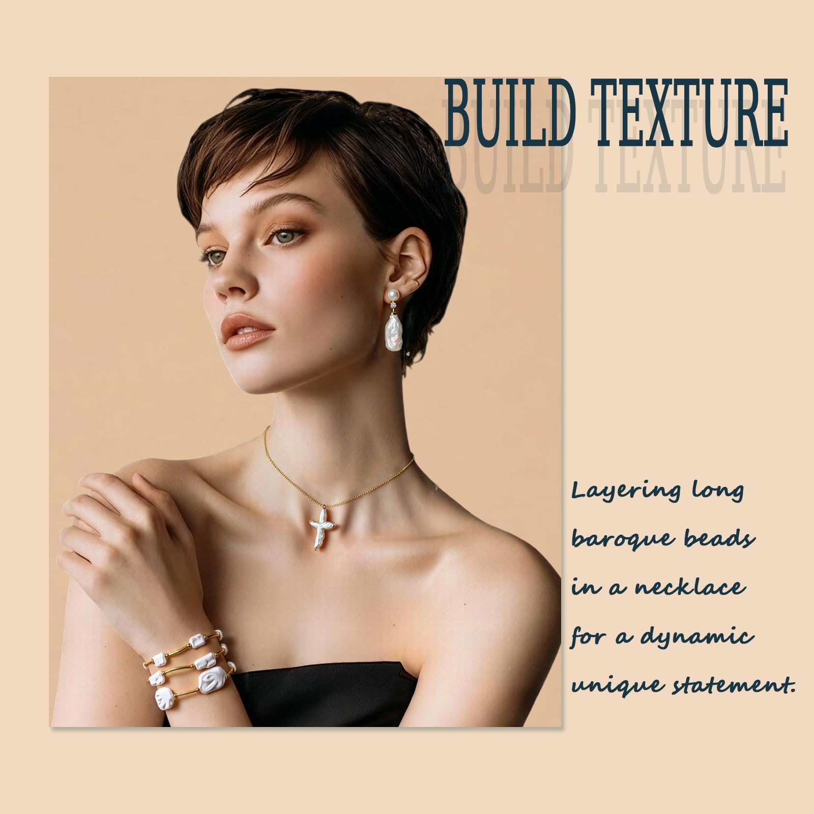 5 cuentas de perlas barrocas de 15 a 23 mm de largo, perlas largas irregulares de agua dulce para aretes colgantes, collares, fabricación de joyas de bricolaje