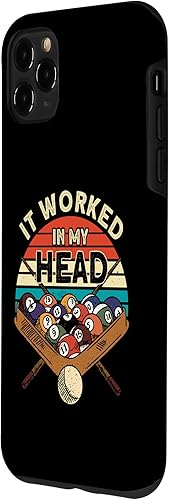 Miniatura 2 de Funda para iPhone 11 Pro Max It Worked In My Head Pool Billards Player Snooker de 8 bolas