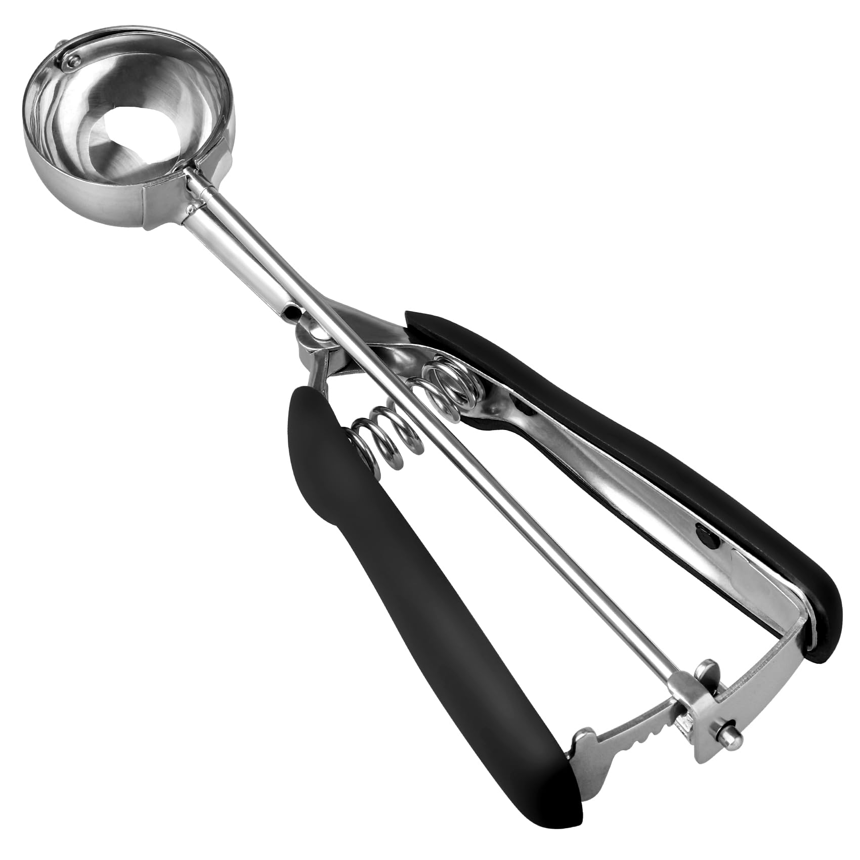 Cookie Scoop, Small Ice Cream Scoop, 2 Tbsp/ 30ml/ 1oz, 18/8 Stainless Steel Cookie Scoops for Baking, Ice Cream Scooper with Spring Trigger System, Cookie Dough Scoop with Comfortable Grip