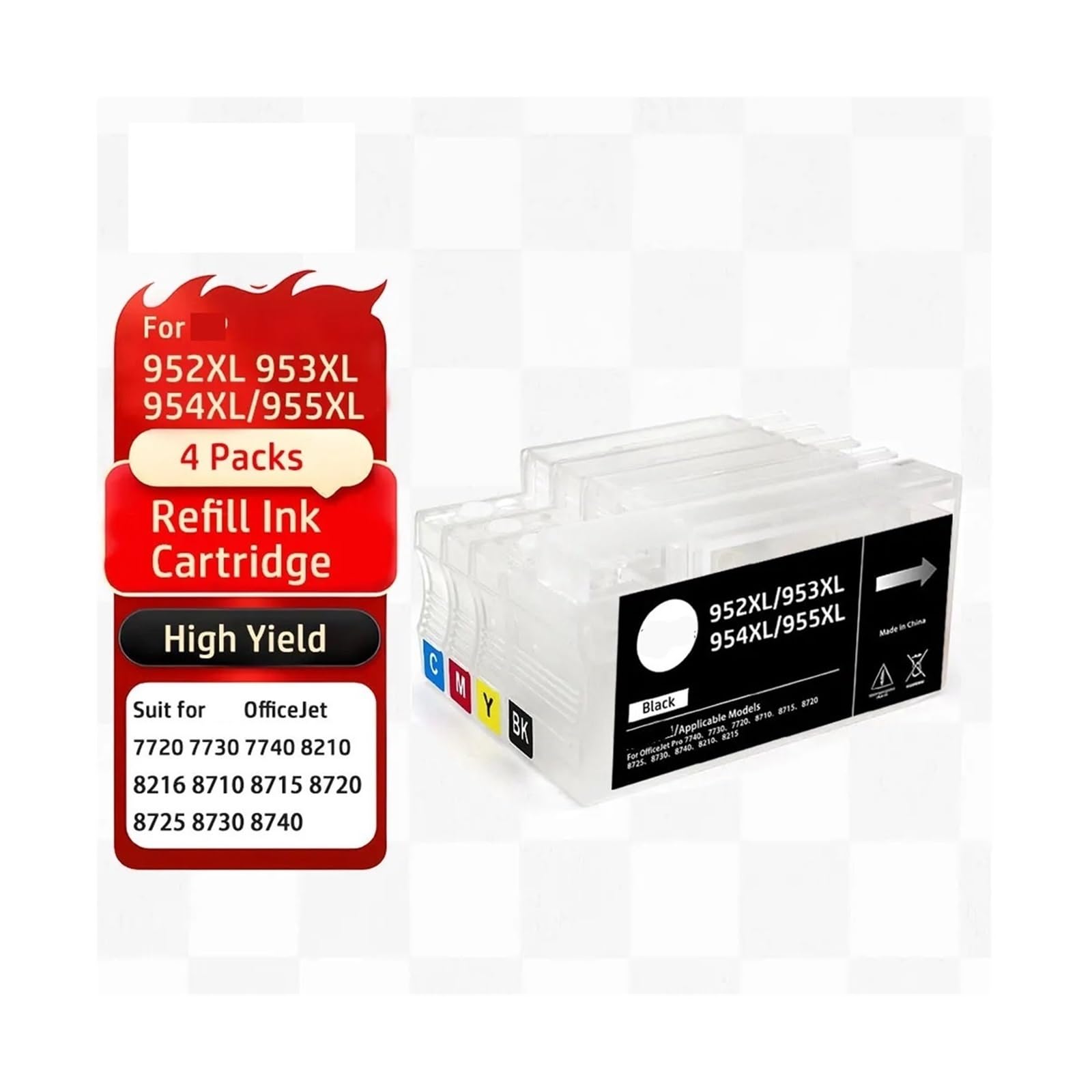 Cartuccia d'inchiostro ricaricabile 952 953 954 955XL compatibile for HP