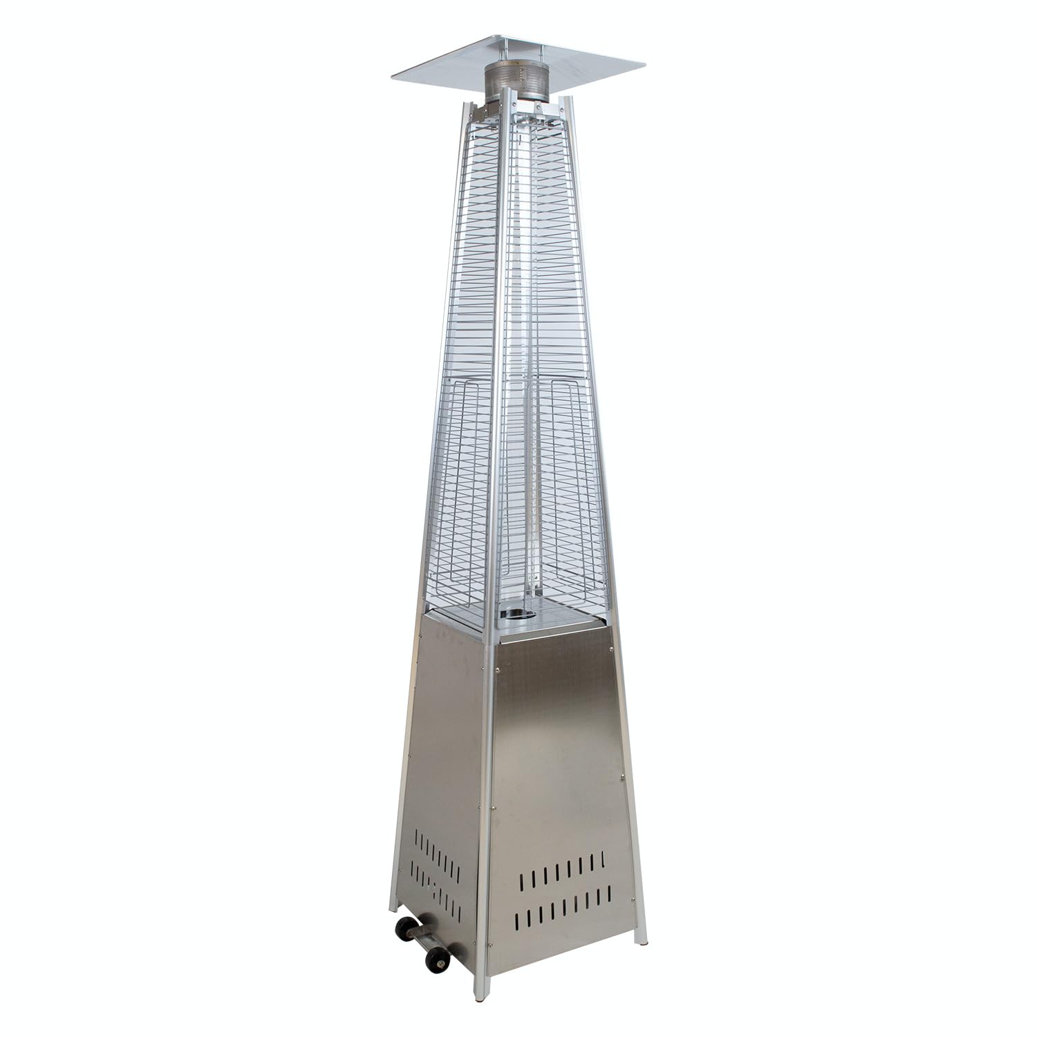 Tour chauffante à gaz H 227 cm pour terrasse et jardin