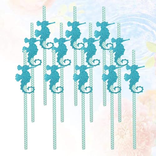 Miniatura 3 de 12 pajitas de fiesta de caballo de mar, pajitas creativas, suministros de fiesta para decoraciones de bebida, regalos de celebración de banquete de