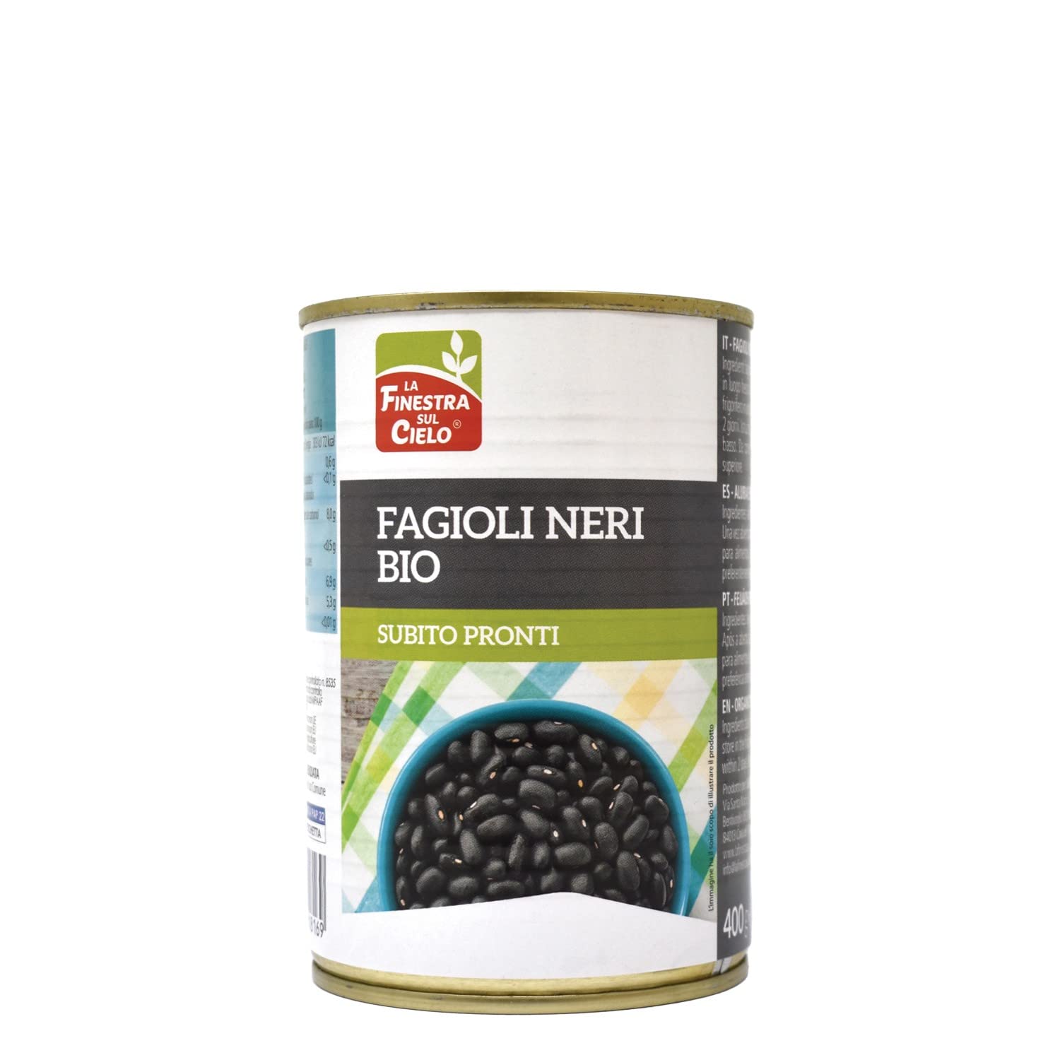 LA FINESTRA SUL CIELO ALUBIAS NEGRAS en lata 400gr. BIO