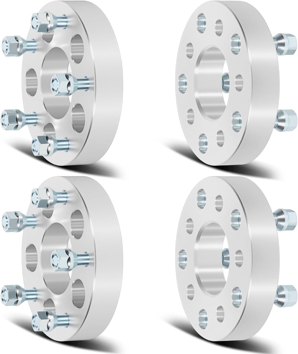 SCITOO 5x114.3 to 5x127 Wheel Spacers 5 Lug 4Pcs 1.25" Wheel Spacers Adapters 5x4.5 to 5x5 for Wrangler Wheel Adapters for Liberty Wheel Adapters for Comanche Wheel Adapters 1/2 Studs 71.5mm Bore