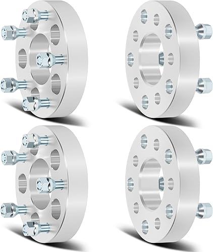 SCITOO Espaciadores de rueda de 5 x 114.3 a 5 x 127, 5 lengüetas, 4 unidades, adaptadores de espaciadores de rueda de 1.25 pulgadas, 5x4.5 a 5x5