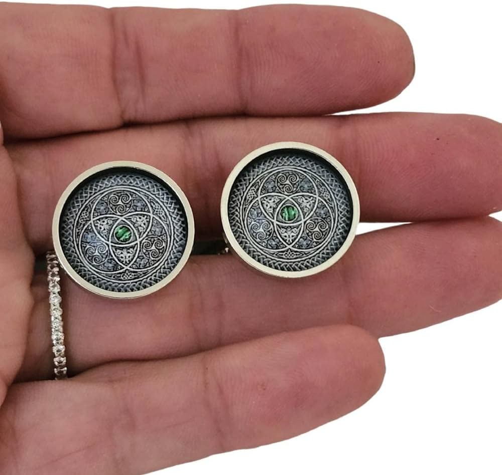 Celtic Cross Lapel Tie Pin and Cufflinks Irish Scottish Suit Jacket Accessory gift for Men