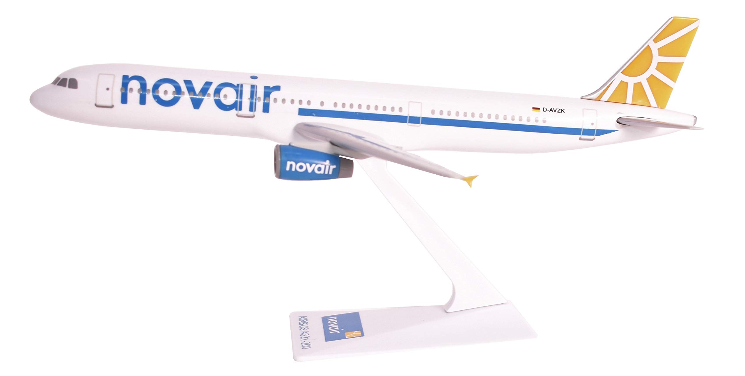Novair (04-Cur) A321-200 Airplane Miniature Model Plastic Snap Fit 1:200 Part# AAB-32100H-012