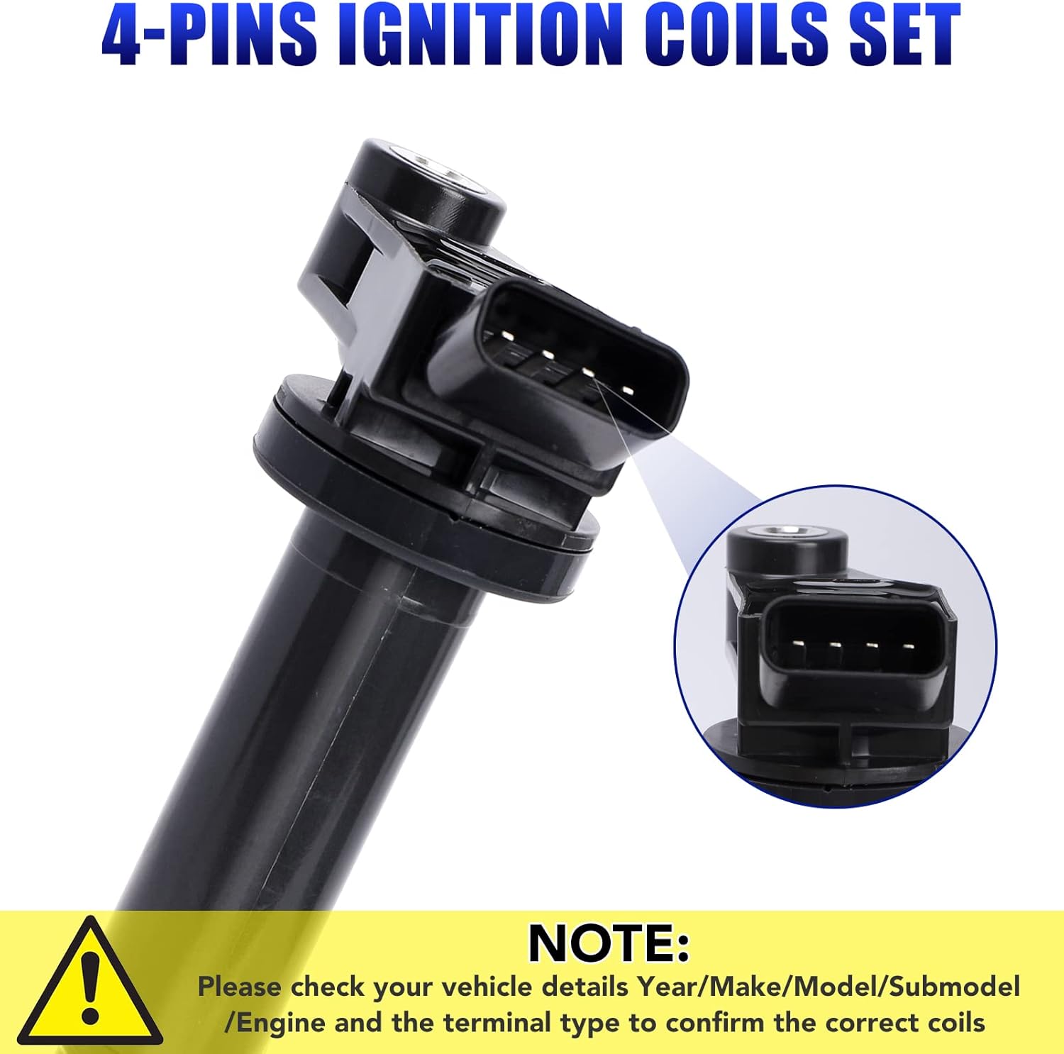 Set of 6 Ignition Coils Fits for 3.0 V6 Toyota Sienna Highlander Camry Avalon Lexus ES300 RX300 1999 2000 2001 2002 2003 2004 2005 2006 2007 2008 Coil Packs Replaces# UF267 C1175