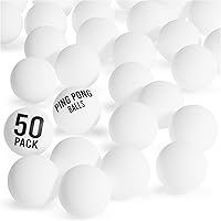 D-Xam 50 Pack Colored 40mm Ping Pong Balls - Bulk Table Tennis Balls for Games, Crafts, Parties & School Activities