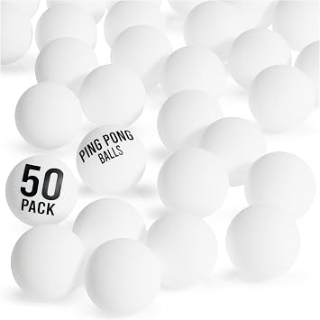 D-Xam Ping Pong Balls Orange or White ABS 1 Star 40mm Official Size High Bounce Professional 50, 30 Pack Table Tennis Ball for Training & Practice - Durable High Performance