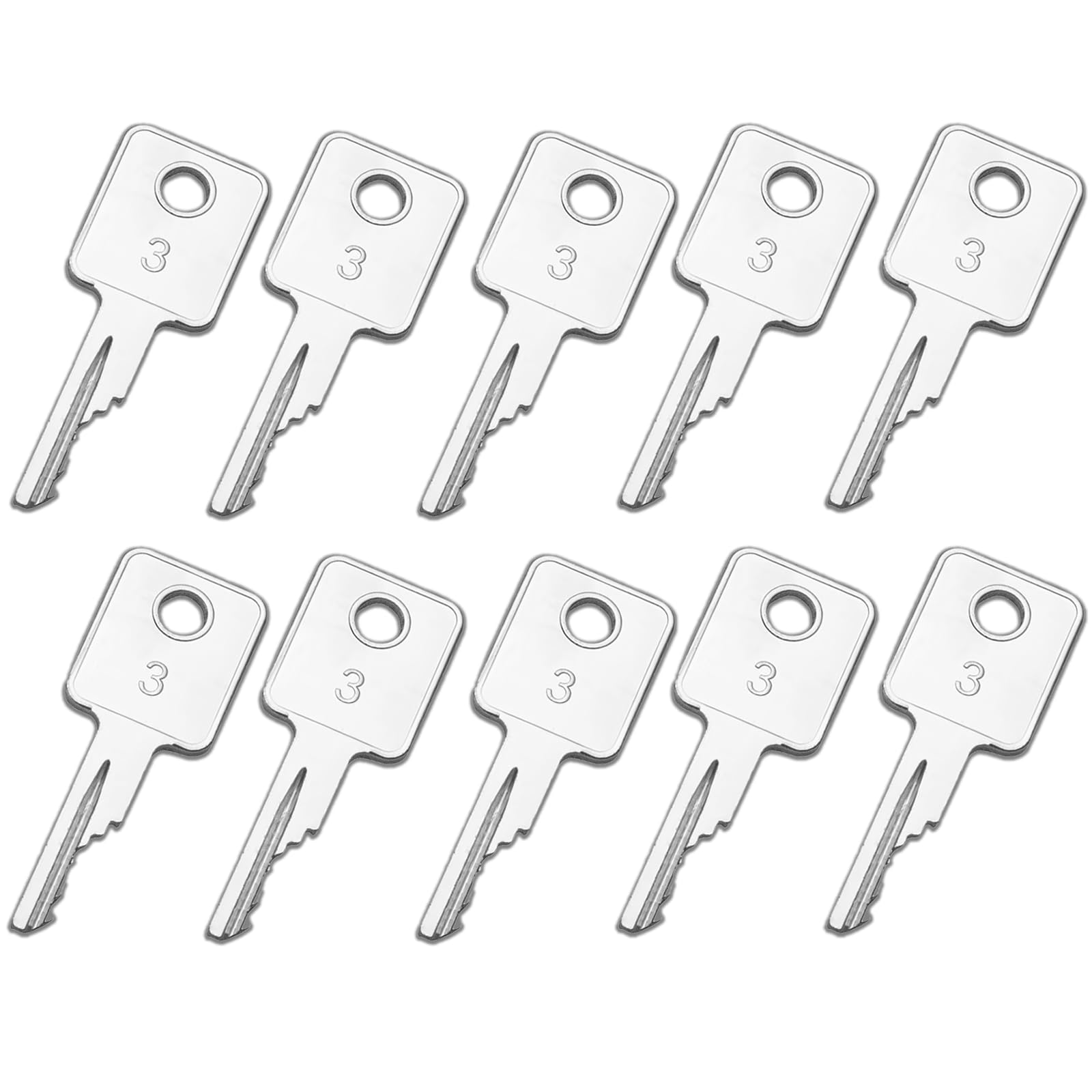 6693241 Ignition Key,10 Pack D250 Bobcat Keys Heavy Equipment Key Fits Bobcat Skid Steer Genie Loader