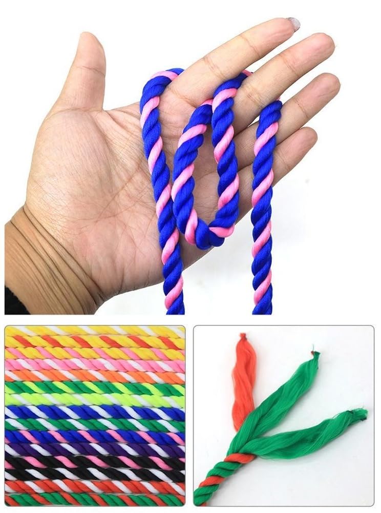 Cordón de macramé de algodón natural de 6/8/10 mm para colgar en la pared, bolsa trenzada hecha a mano, atrapasueños, decoración de Navidad (amarillo rosa, 10 mm x 100 m)