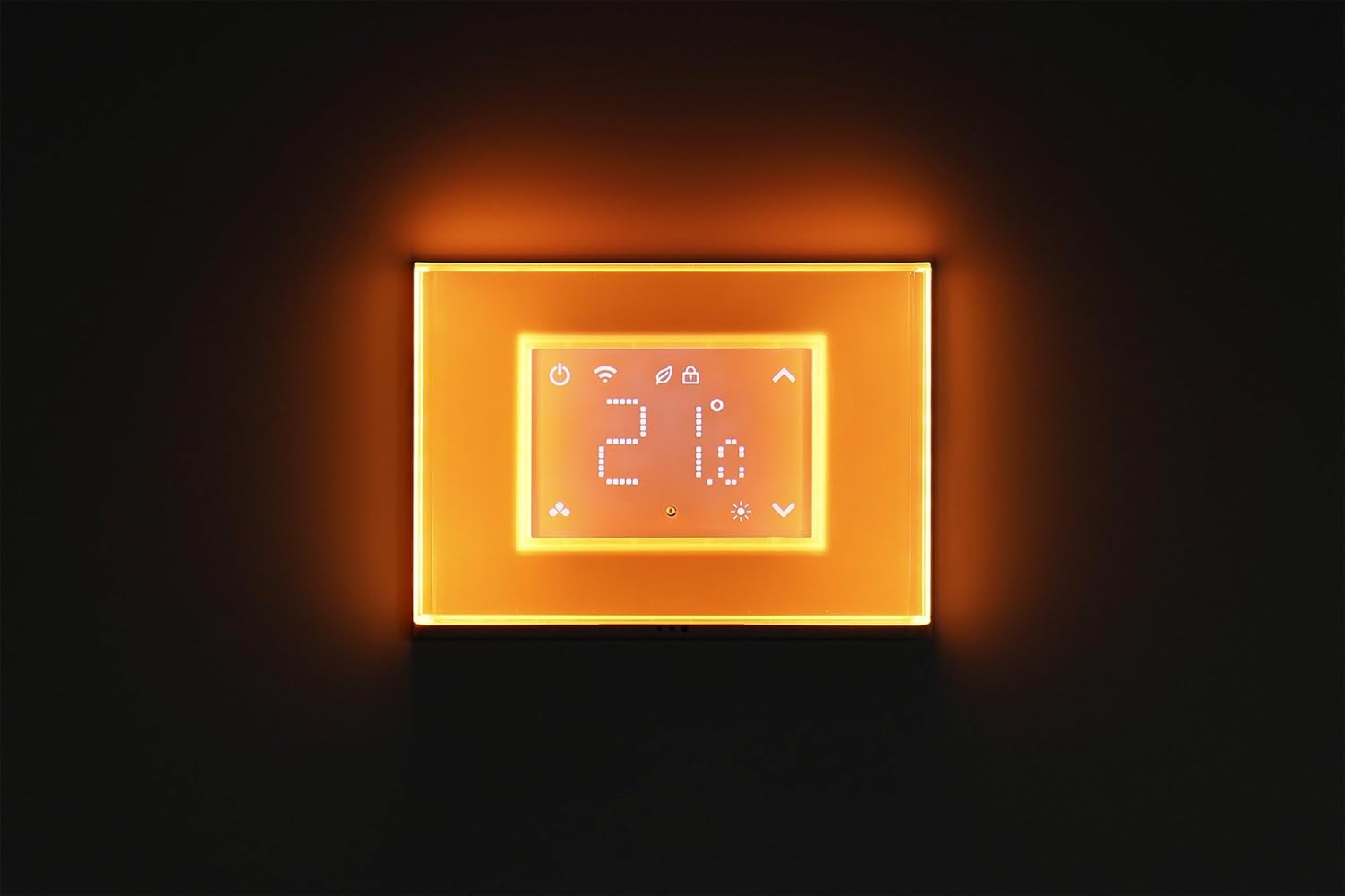 Beghelli Dom-e Smart Chronothermostat with orange light