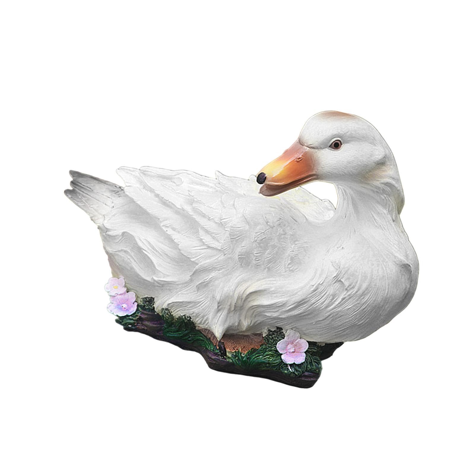 Canard décor de jardin anti-fissure figurine résine étanche pour terrasse et cour