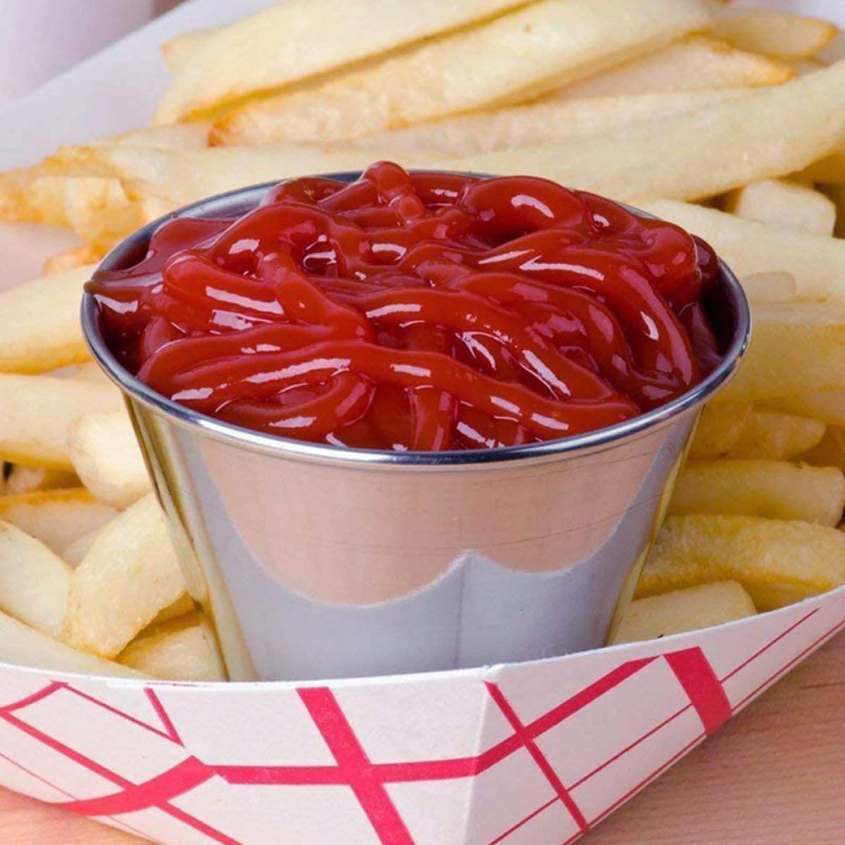 12 Pezzi Tazze per Salse in Acciaio Inossidabile Argent | Forma Rotonda, Resistenti All’usura, Comode da Riporre, per Negozi Alimentari e Tavola