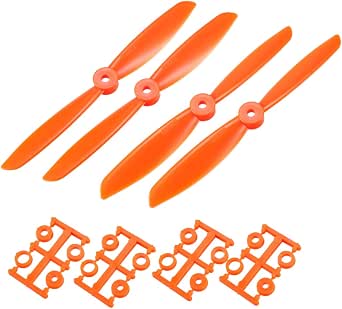 Hélices RC 6045 6x4.5 Pouces - 8 Paires Noires En Nylon - Neuf Pour Avion/drone