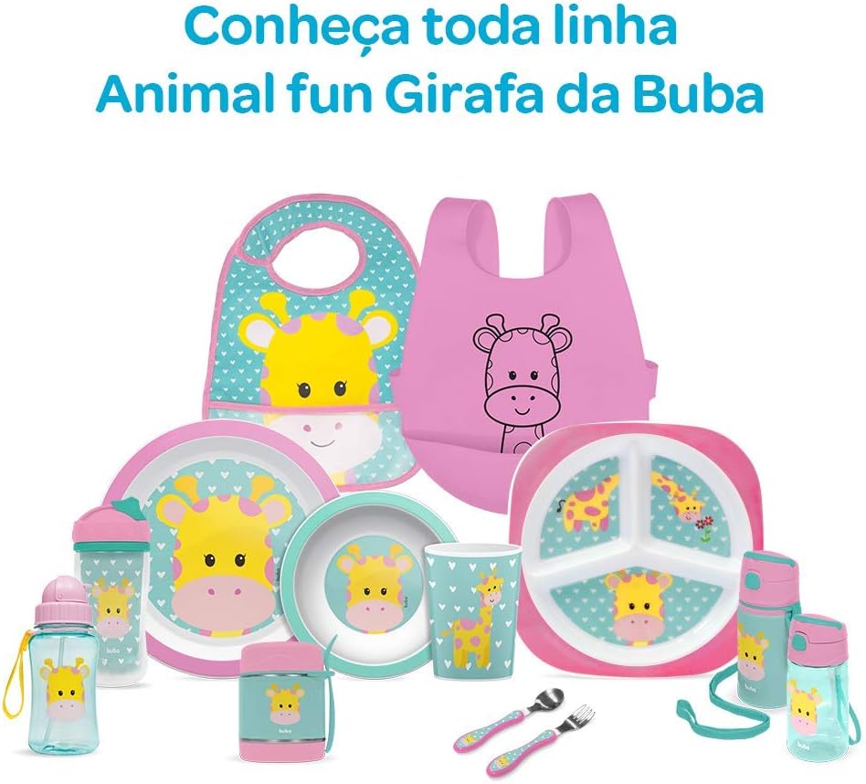 Prato Com Divisórias - Girafinha, Buba, Colorido