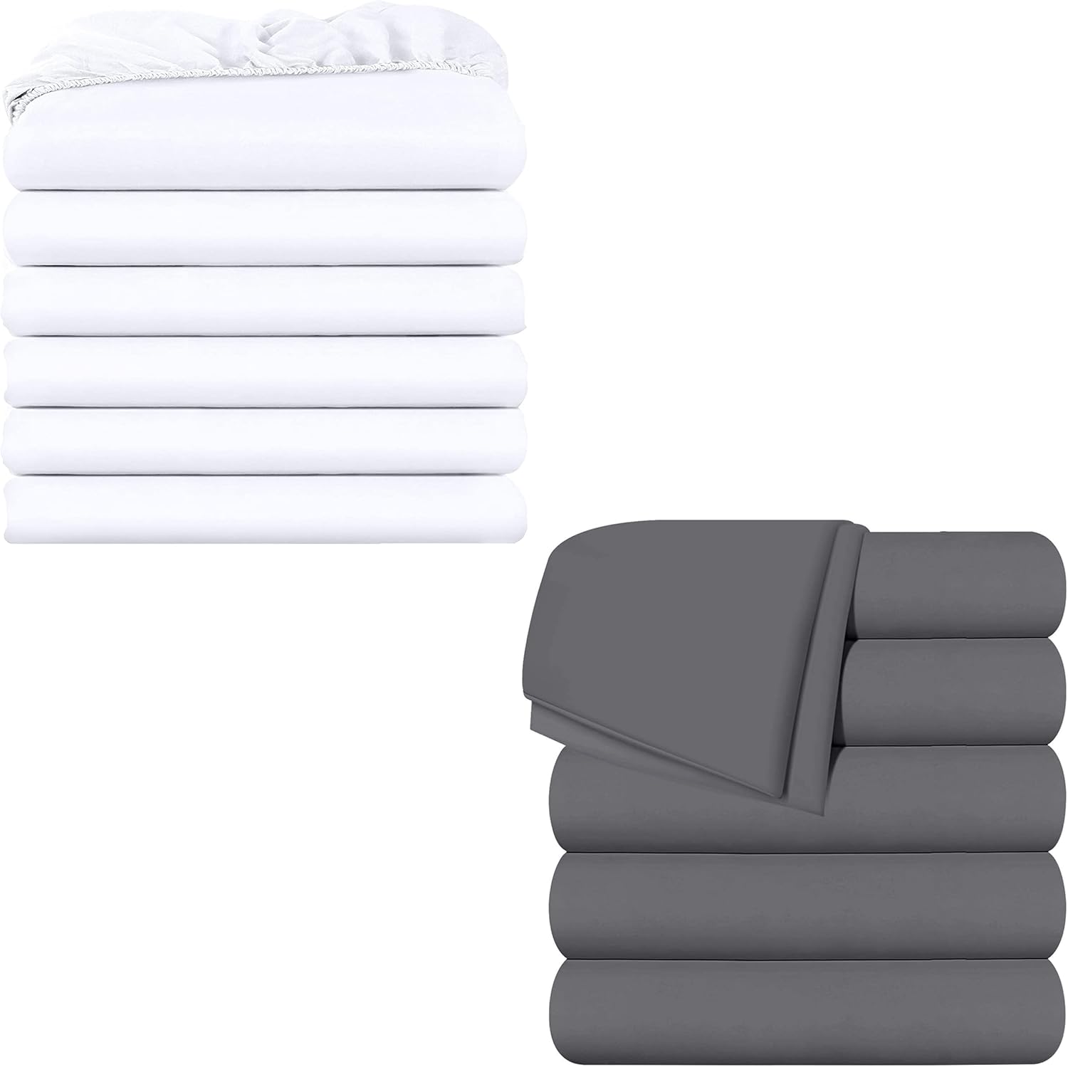 Utopia Bedding Set of Full Size White Fitted Sheets and