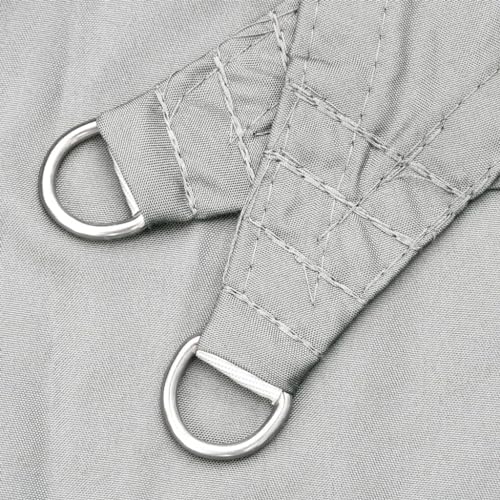 Voile d'ombrage 8x5 m gris clair étanche en polyester - 6