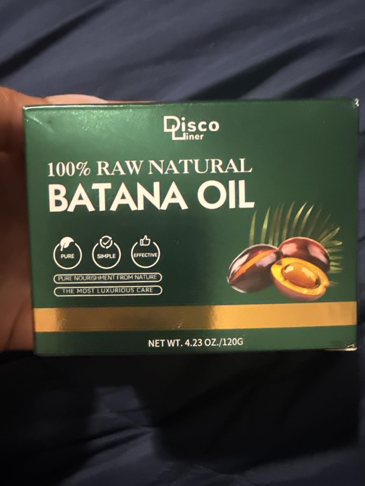 Discoliner Batana Oil for Hair Growth, 100% Raw Natural from Honduras, Hair Growth Oil for Thicker, Longer Hair, Scalp, Dryness Dandruff, Eyelashes, Beard, Skin