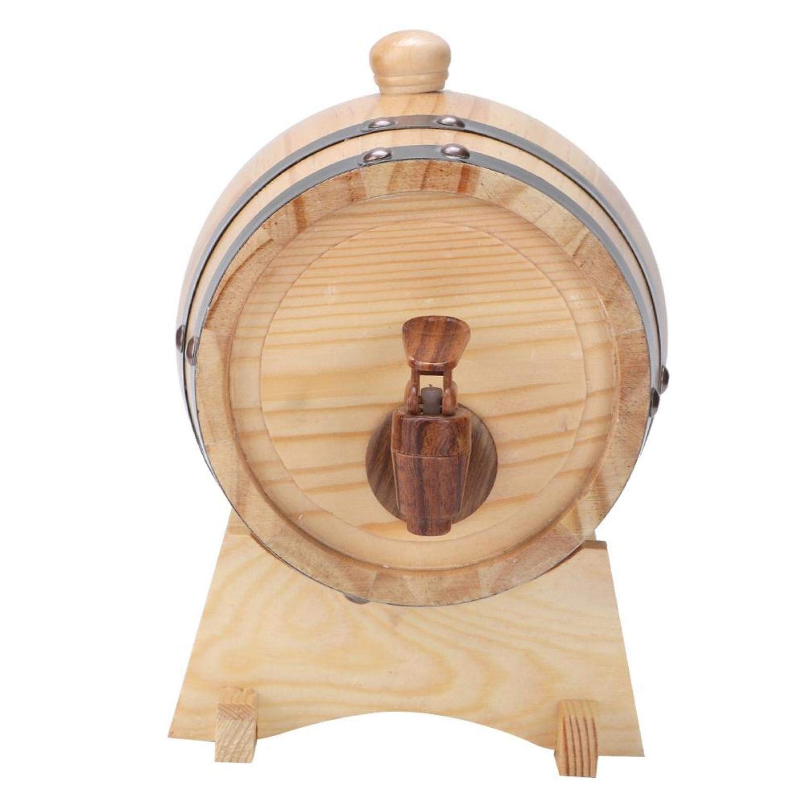 10 Liter Kastanienholz Fass – Für Wein, Schnaps, Whisky, Inkl. Ständer & Hahn