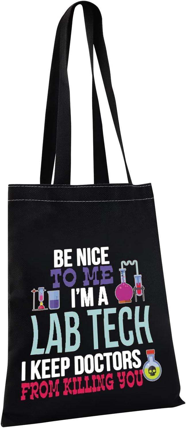 G2TUP Funny Lab Tech Laboratory Technician Week Gift Cosmetic Bag Medical Scientist Lab Technician Travel Organizers (Lab Tech T)