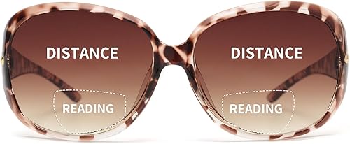 Miniatura 8 de JM Bifocal Reading Sunglasses for Women Fashion Oversized Readers Outdoor Reading Glasses UV400 Protection