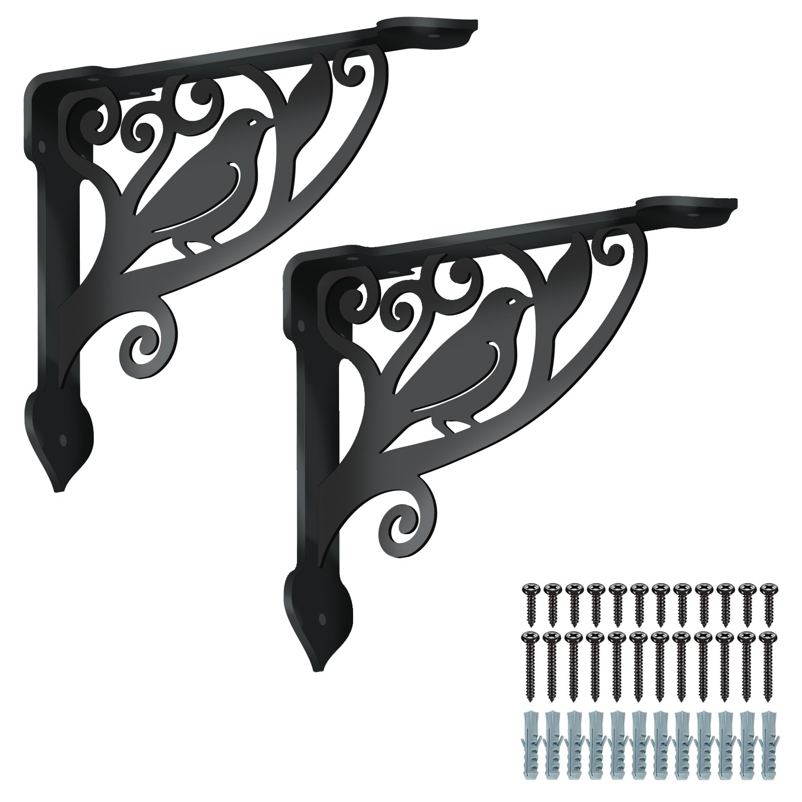 Supports d'étagère décoratifs pour habiller une cheminée ou une cuisine rustique