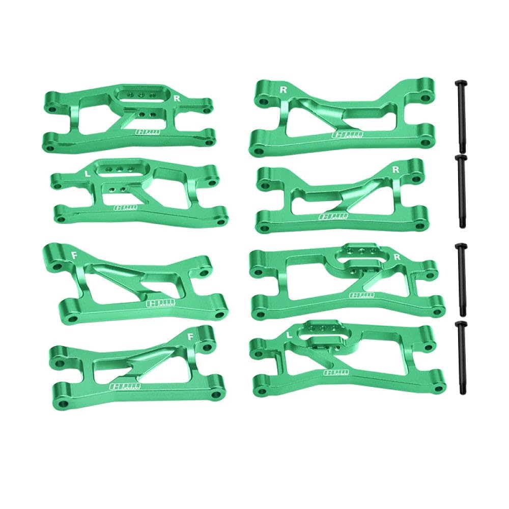 Aluminum 7075 Alloy Front Upper & Lower + Rear Upper & Lower Suspension Arms for Traxxas 1/16 Mini Maxx 4WD RTR Brushless Monster Truck 107154-1