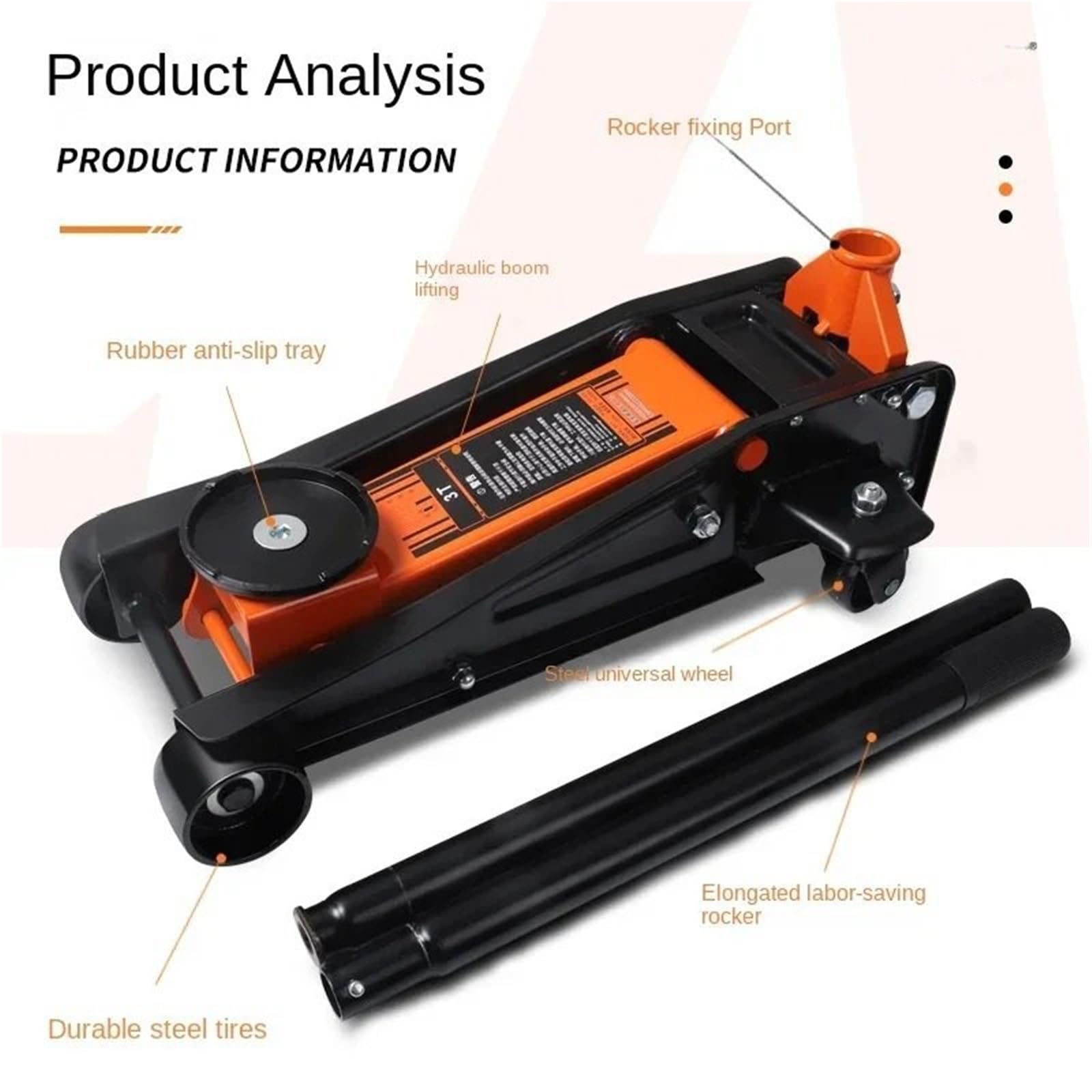 cric per Auto Cric Idraulico per Auto da 3 tonnellate Cric per Auto da Pavimento Martinetti Idraulici da 3 T Martinetti di Trasmissione Accessori cric per