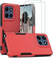 Vista 11 de Jeylly para Moto G Stylus 5G 2021 Funda con [2 Pack] Protector de Pantalla de Vidrio Templado, Protección Grado Militar Anti-Arañazos, Funda