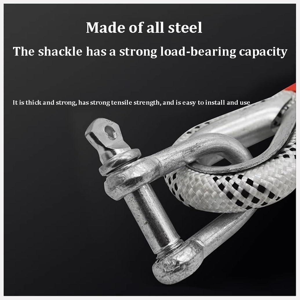 1/2インチ X 35フィート 牽引ロープ高耐久 オフロード スナッチストラップ ソフトシャックル2個付き 33ポンド 牽引ロープキ