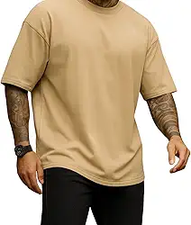 Camiseta Oversized Masculina Lisa Em Algodão Premium Gola Redonda e Corte Amplo