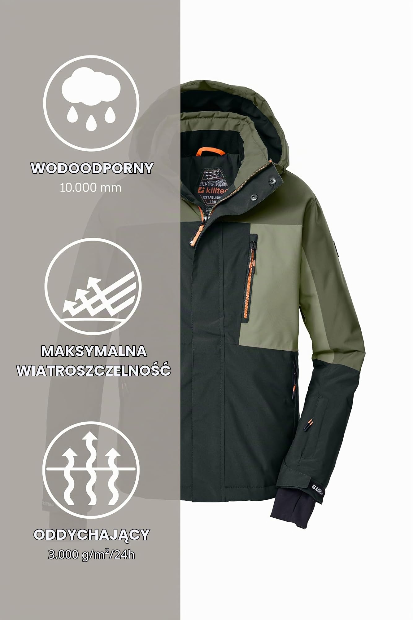 Killtec Chłopięca Ksw 200 Bys Ski Jckt kurtka narciarska/kurtka funkcyjna z kapturem i łapaczem śniegu (1 opakowanie)