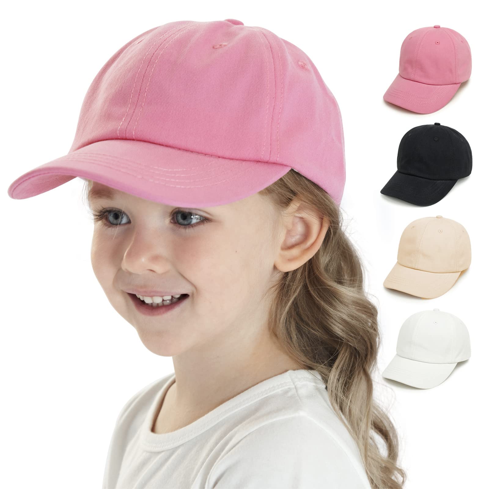 YANWANG Bebé Niños Color Sólido Gorras de Béisbol de Algodón Ajustable Sun-Sombrero para Niños Pequeños Niñas