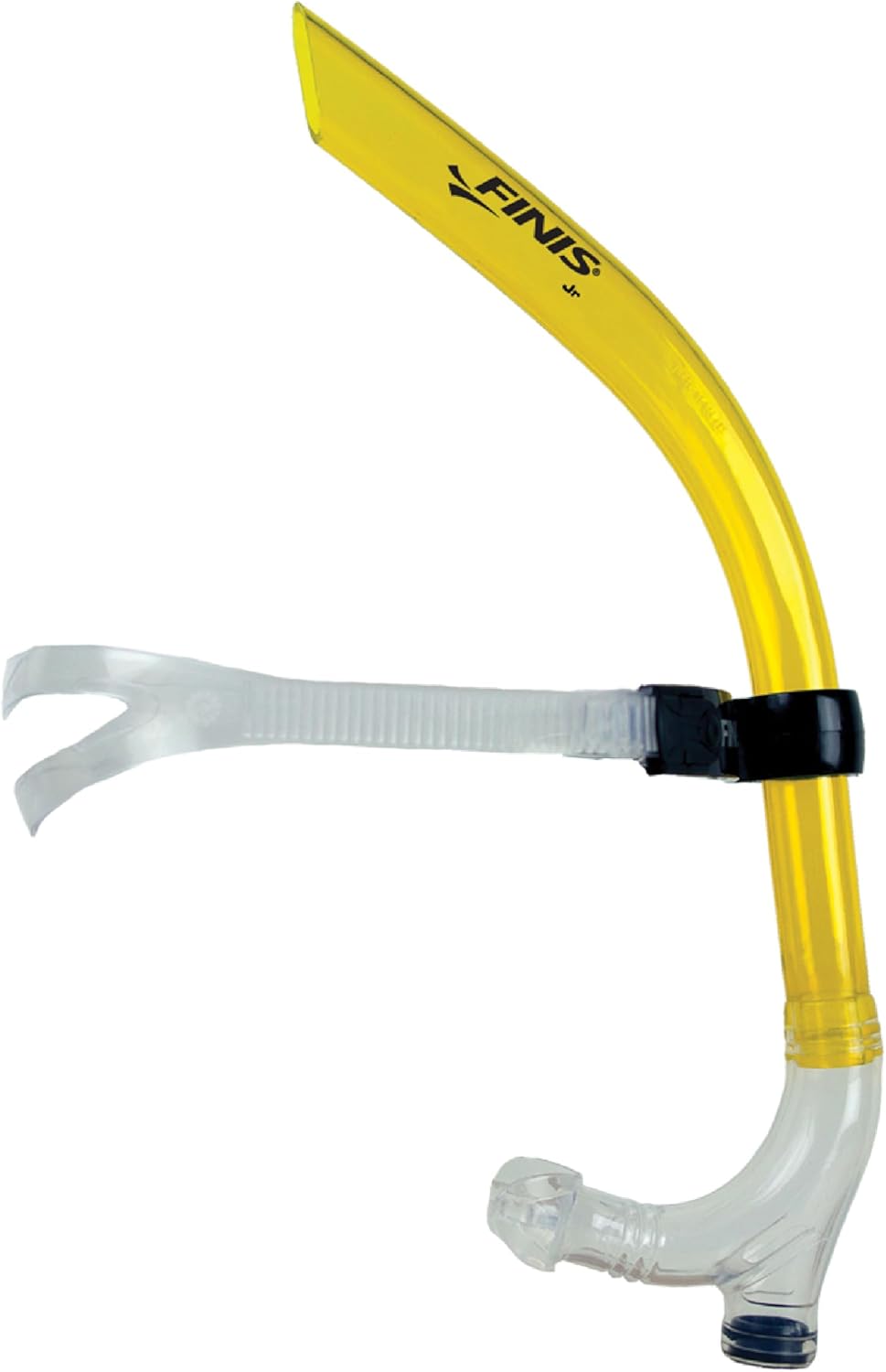 FINIS Original Swimmer’s Snorkel - Center-Mount Design - For Swim Training - Adjustable Fit - Purge Valve - Yellow