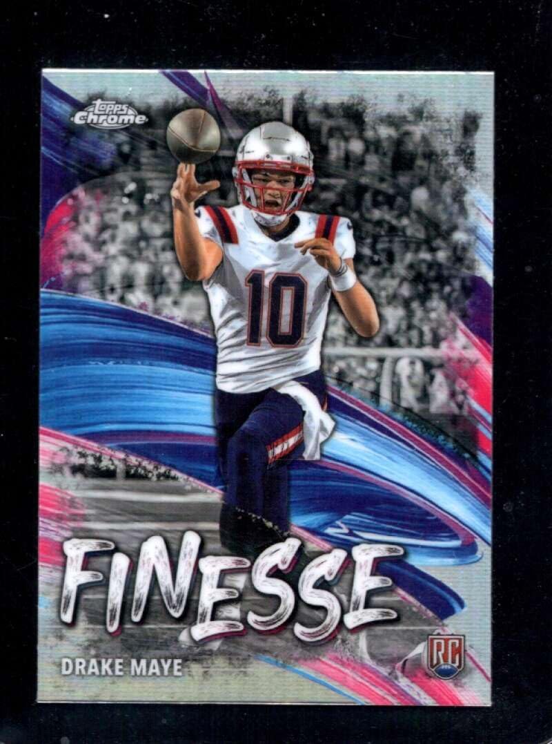 Drake Maye Rookie (RC) 2024 Topps Chrome Finesse Refractor #F-2 NMMT Patriots