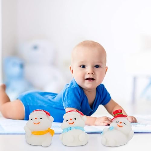 Miniatura 7 de BESTOYARD Kit de muñeco de nieve en miniatura de Navidad, adornos de jardín de hadas, manualidades de resina, figuras de globo de nieve, decoración