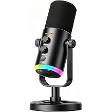 Dynamic USB XLR Gaming Microphone, AI Noise Canceling PC PS5 Streaming MIC | Clear Voice in Noisy Rooms with One-touch AI Noise Canceling | USB/XLR Dual Mode for Gaming, Streaming &amp; Podcasting