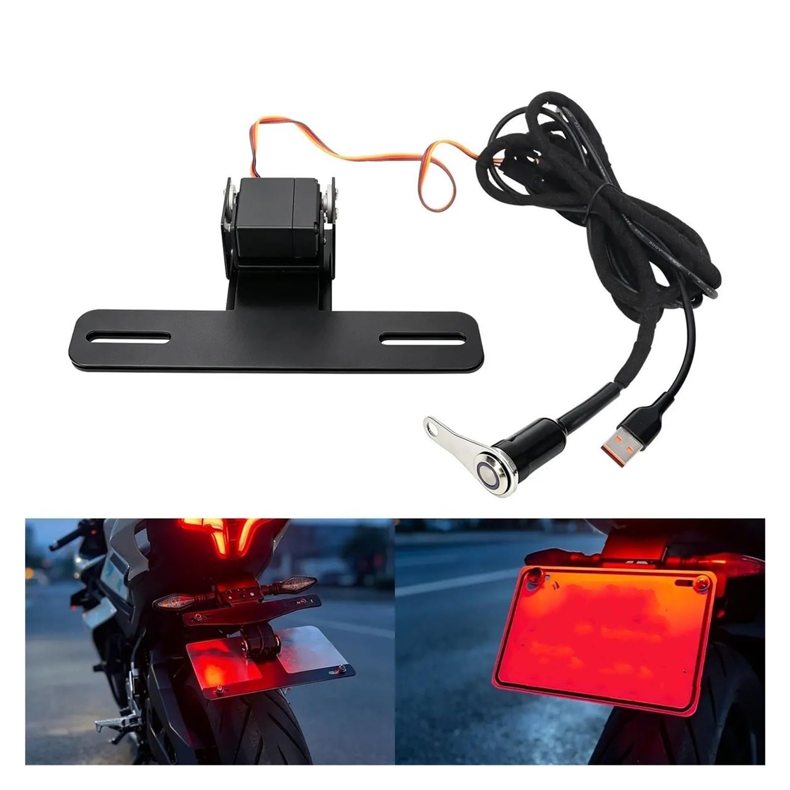 Porta targhe Moto Staffa Pieghevole Universale