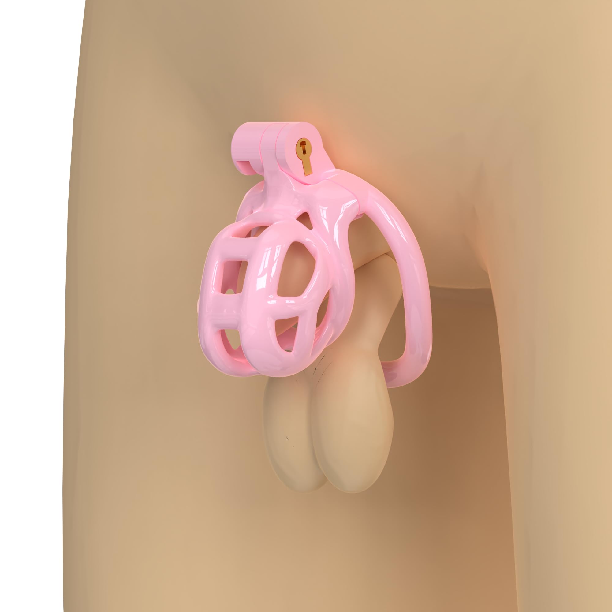 Pink Cobra Chastity Device Yithuet 3D Printed Cock Cage Discreet Packaging XS Light Pink