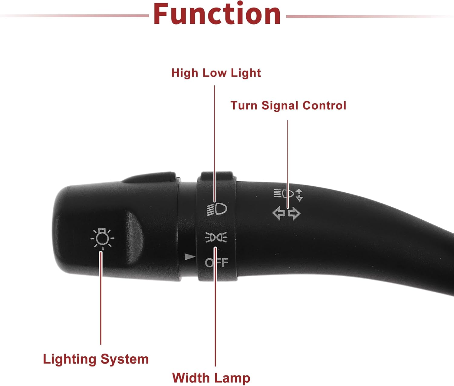 No.934104D000/CBS1889 Turn Signal Switch for Hyundai Entourage 2007-2008 Multifunction Combination Switch Black Plastic 1 Pcs