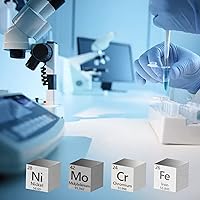 Vista 6 de 18 piezas de cubos de densidad de elementos metálicos 99.99% de alta pureza, colección de tabla periódica de elementos para colecciones de elementos