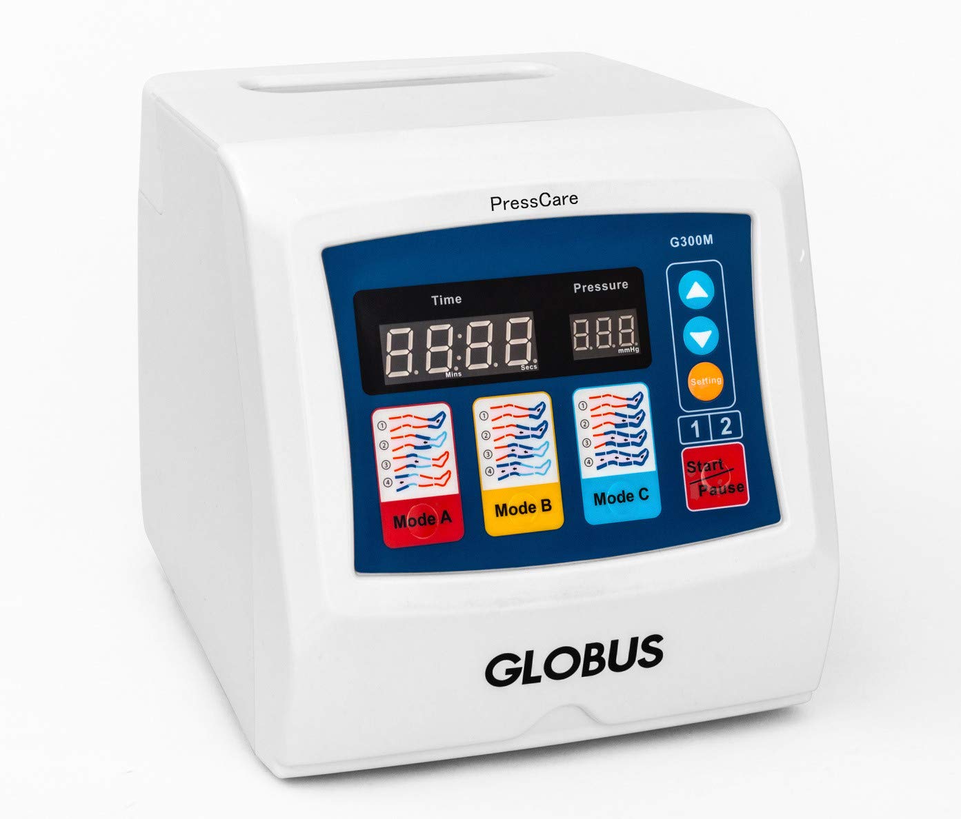 Globus | G300M-3 Pressoterapia, Salute, Benessere, Estetica e Relax, Per Arti Gonfi, Ritenzione Idrica, Massaggi Ematomi, Linfodrenaggio e Altro, Dotato di 3 Accessori, Taglia M