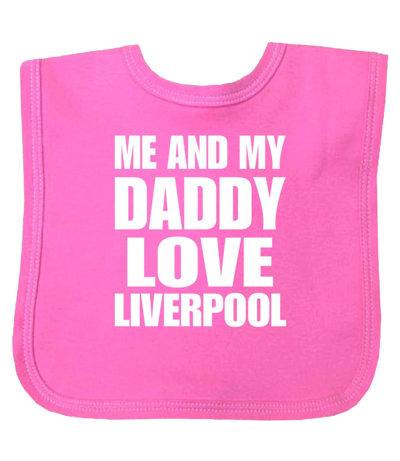 Babyprem Pink Baby Bib Me And My Daddy Love Liverpool