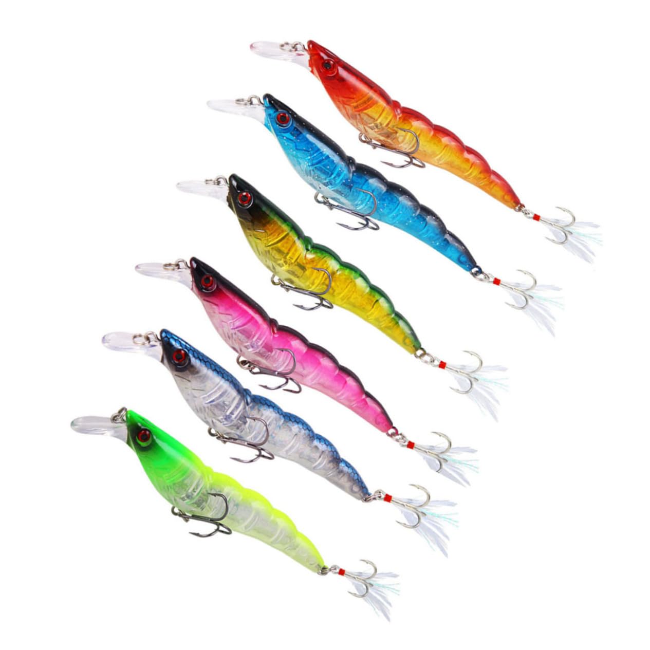 BESPORTBLE 18 Pièces en Plastique Leurre De Crevette Appât De Pêche Immergé