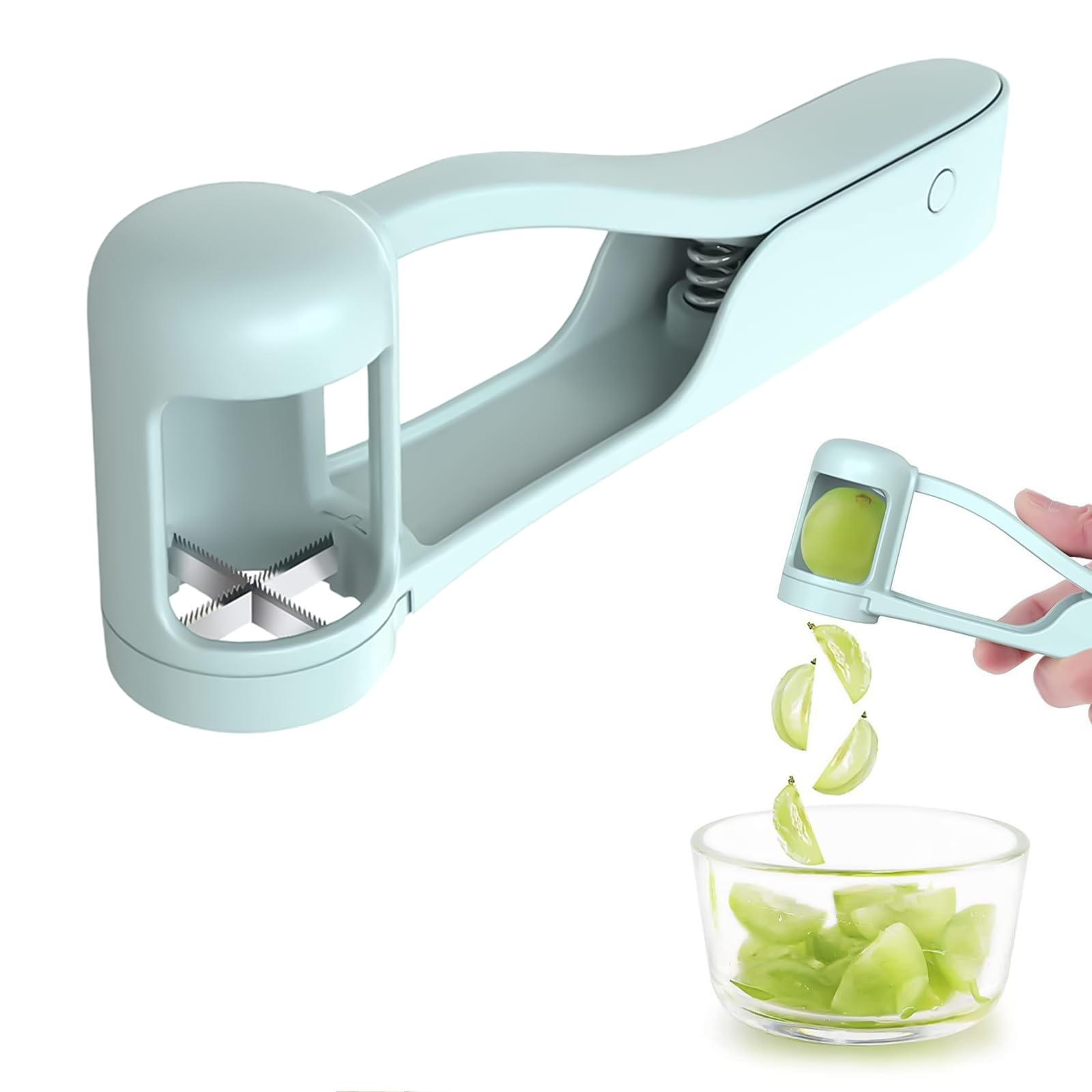 nalaina Grape Cutter, Strawberry Cutter, Slicer Tomato Cutter, Small Fruit Quarter Cutter, kitchen Gadgets for Vegetable Fruit Salad, Cake Decoration