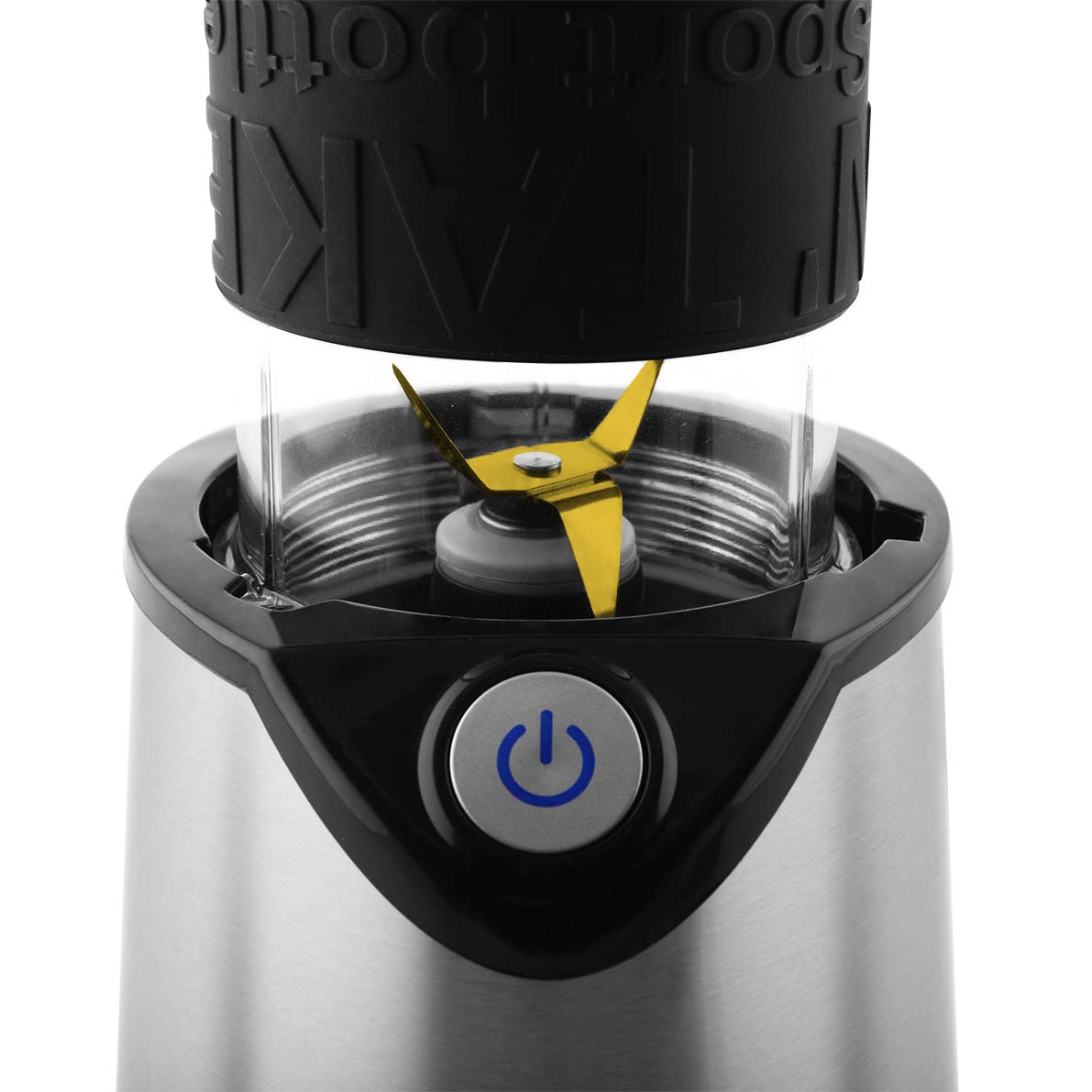 Orbegozo BV 7500 – Batidora Blend & Go, cuchilla de titanio, dos vasos, pica hielo, recoge cables, libre de BPA, 300 W